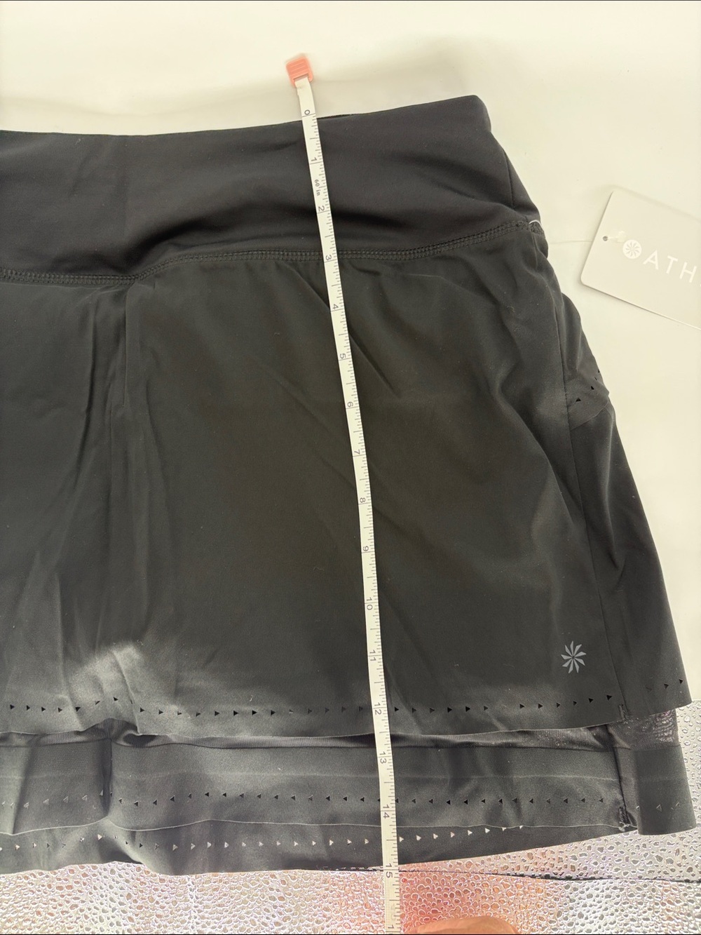 NWT Athleta Laser Run Skort Small Black Tennis Athletic Built-In Shorts - Picture 8 of 9